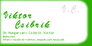 viktor csibrik business card